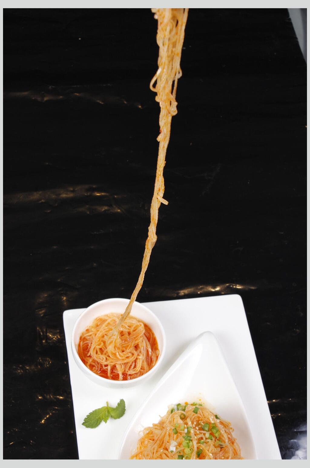 葱香粉丝美食淮扬菜摄影图素材