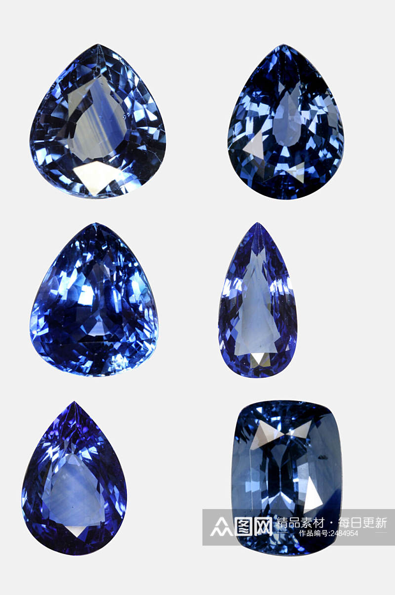 蓝色透亮钻石免抠元素素材