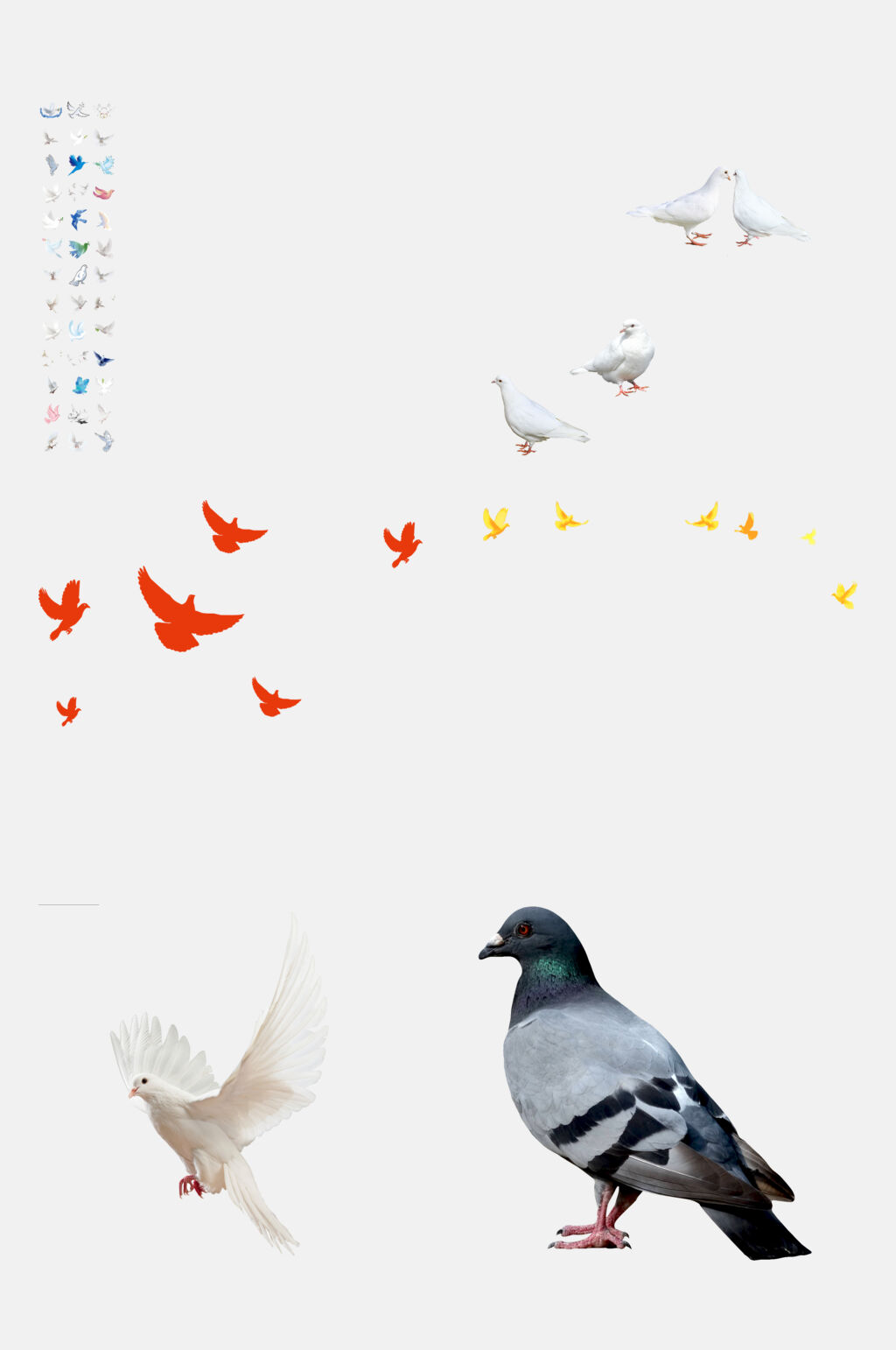 简洁创意鸽子免抠元素