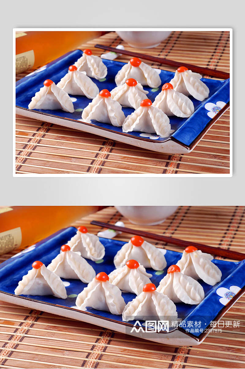 小吃冠顶饺食物图片素材