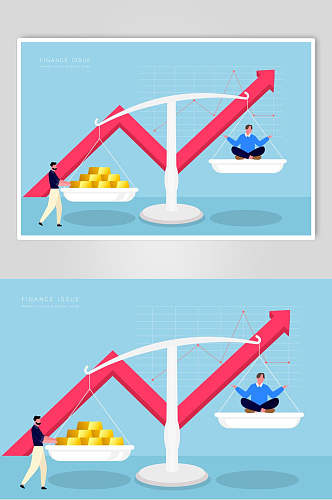 金条金融商务人物矢量素材