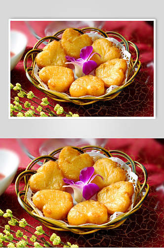 小食玉米布丁酥食物图片