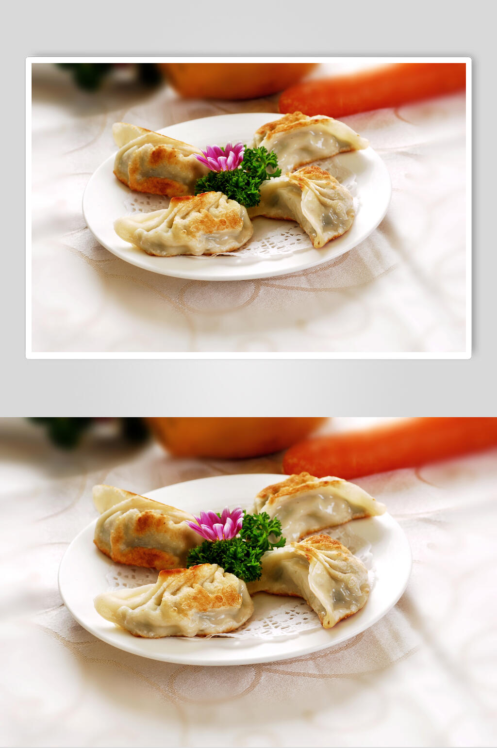 点心京味锅贴饺食品摄影图片素材