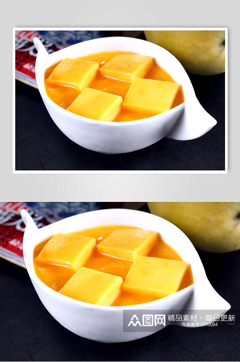 招牌芒果美味水果捞甜品图片素材