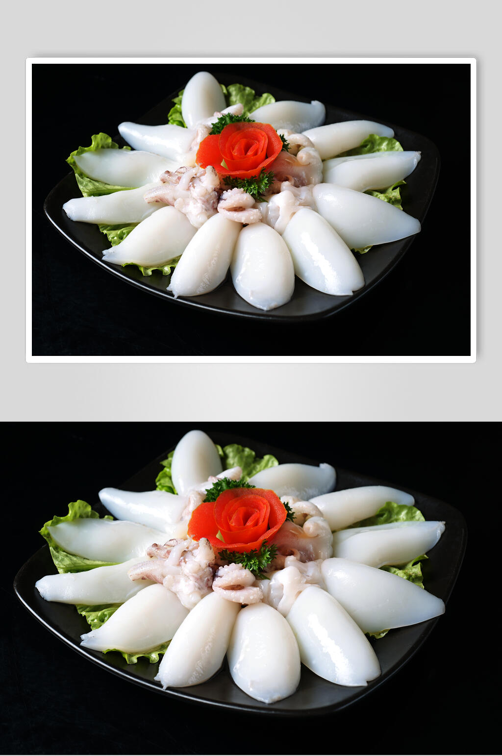 饕餮美味冰鲜墨鱼仔图片素材
