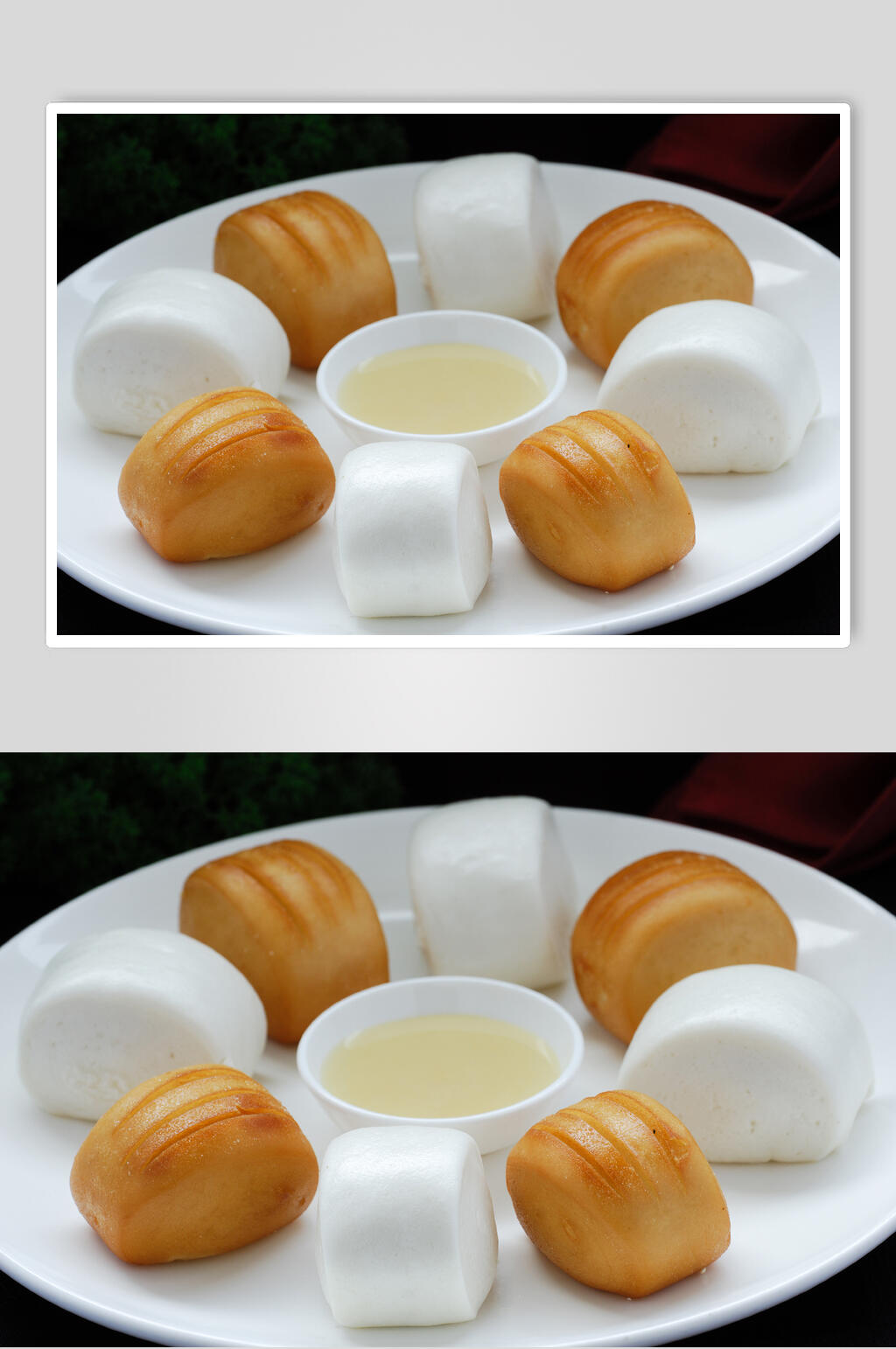 美味金银馒头食品图片素材