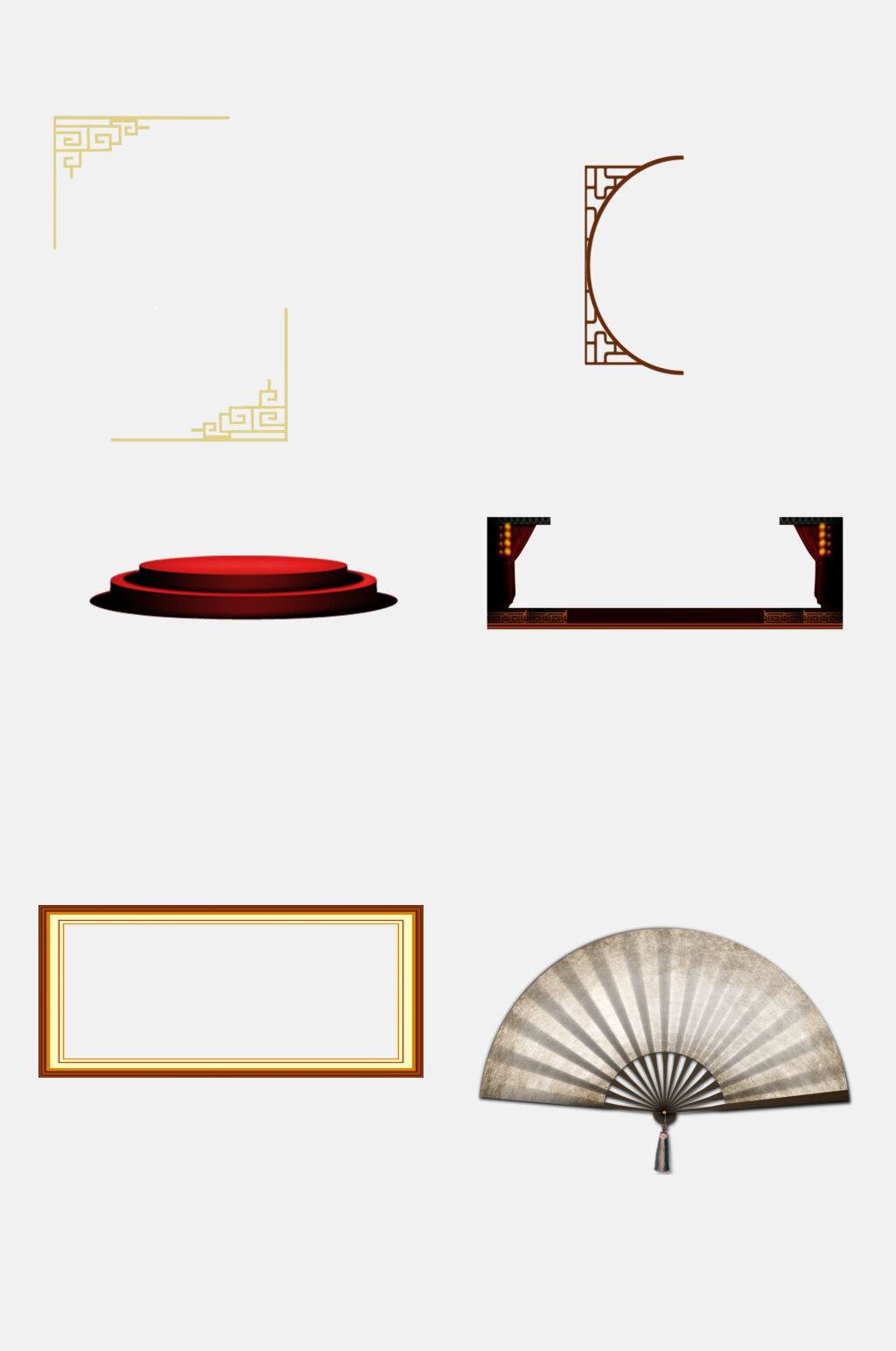 极简中式古典图案免抠元素素材