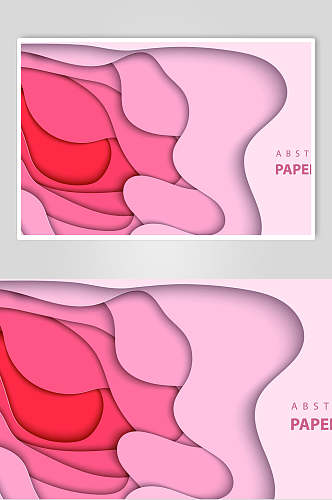 粉色几何背景曲线波纹矢量素材