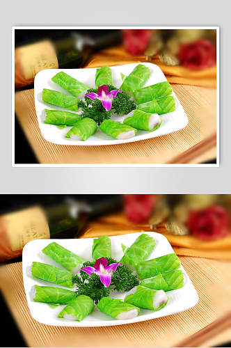 绿色糕点小吃食物图片