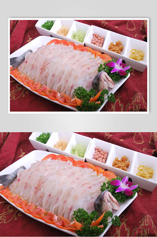 粤广式鱼参粥食物图片