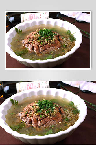 蒸菜豆沙海带老鸭汤美食图片