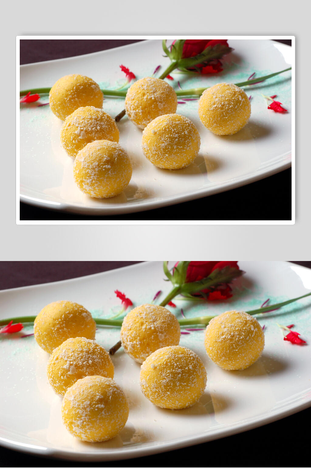小吃香芋地瓜丸食品高清图片素材