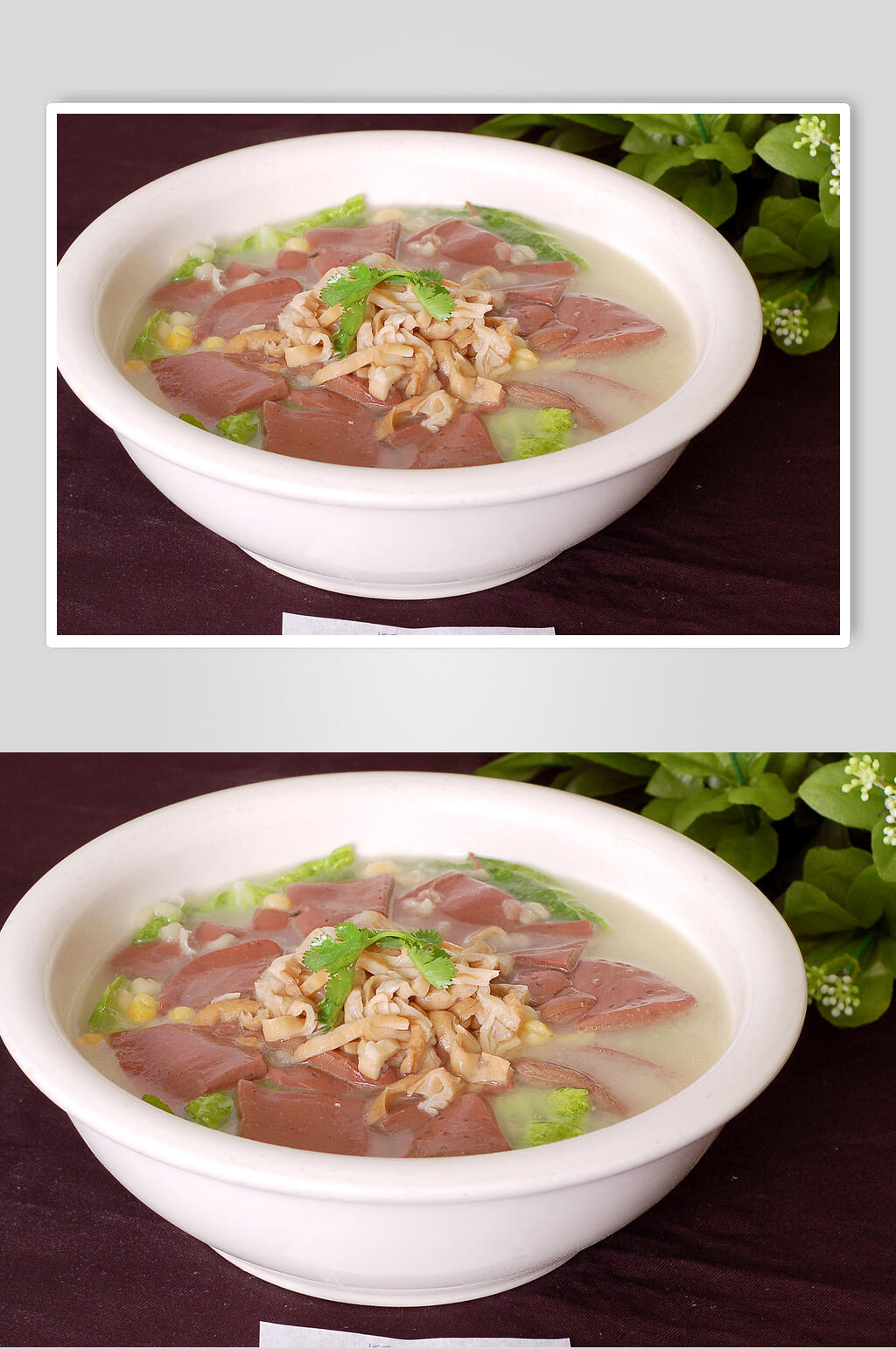 热菜血旺肥肠汤食物高清图片素材