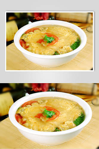 汤菜番茄蛋汤食物高清图片
