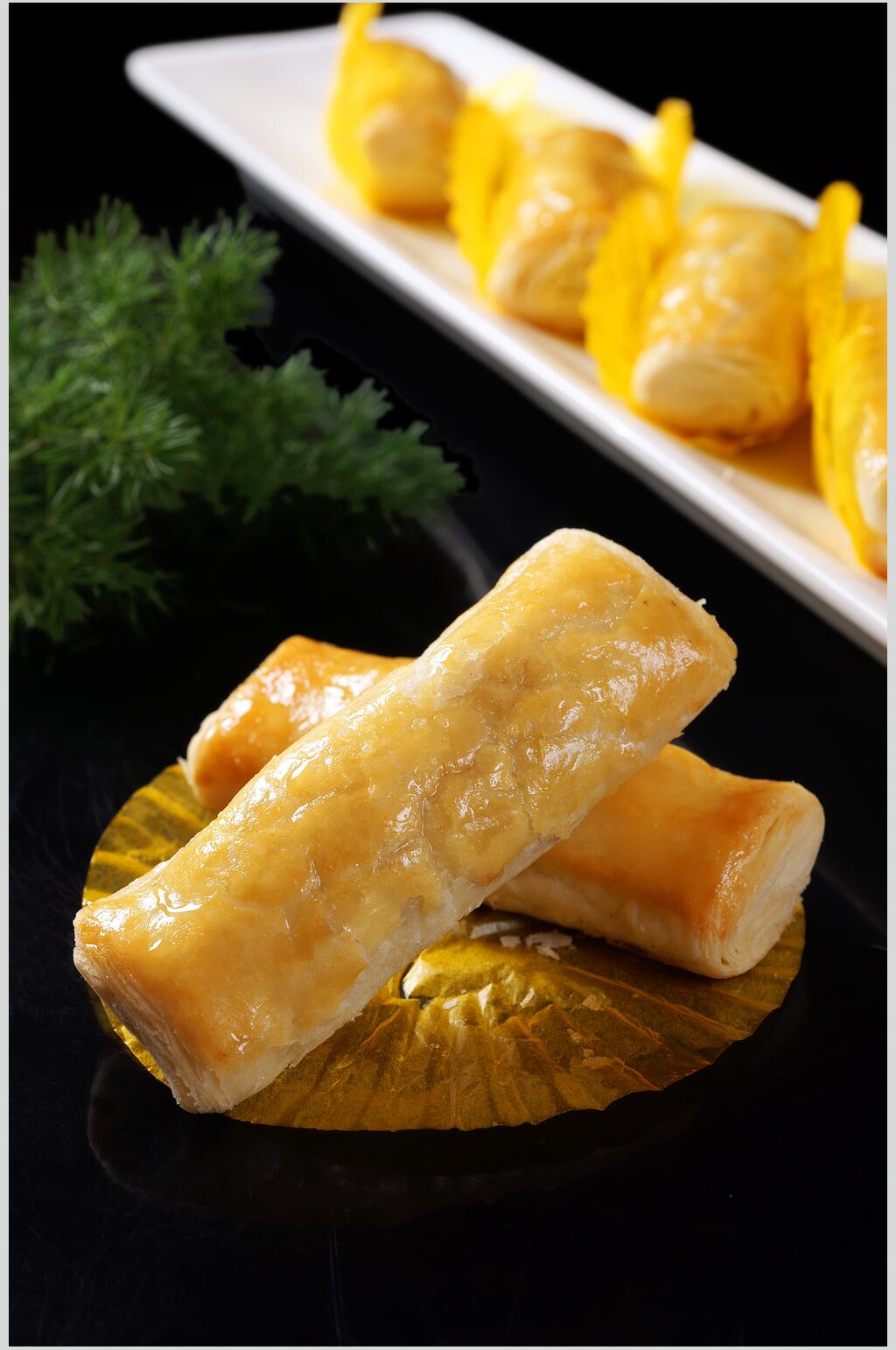 新鲜叉烧酥食物高清图片素材