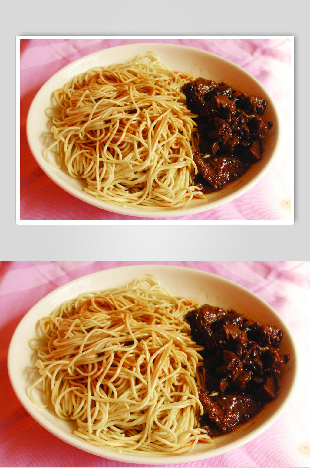 香菇面筋冷面食品摄影图片素材