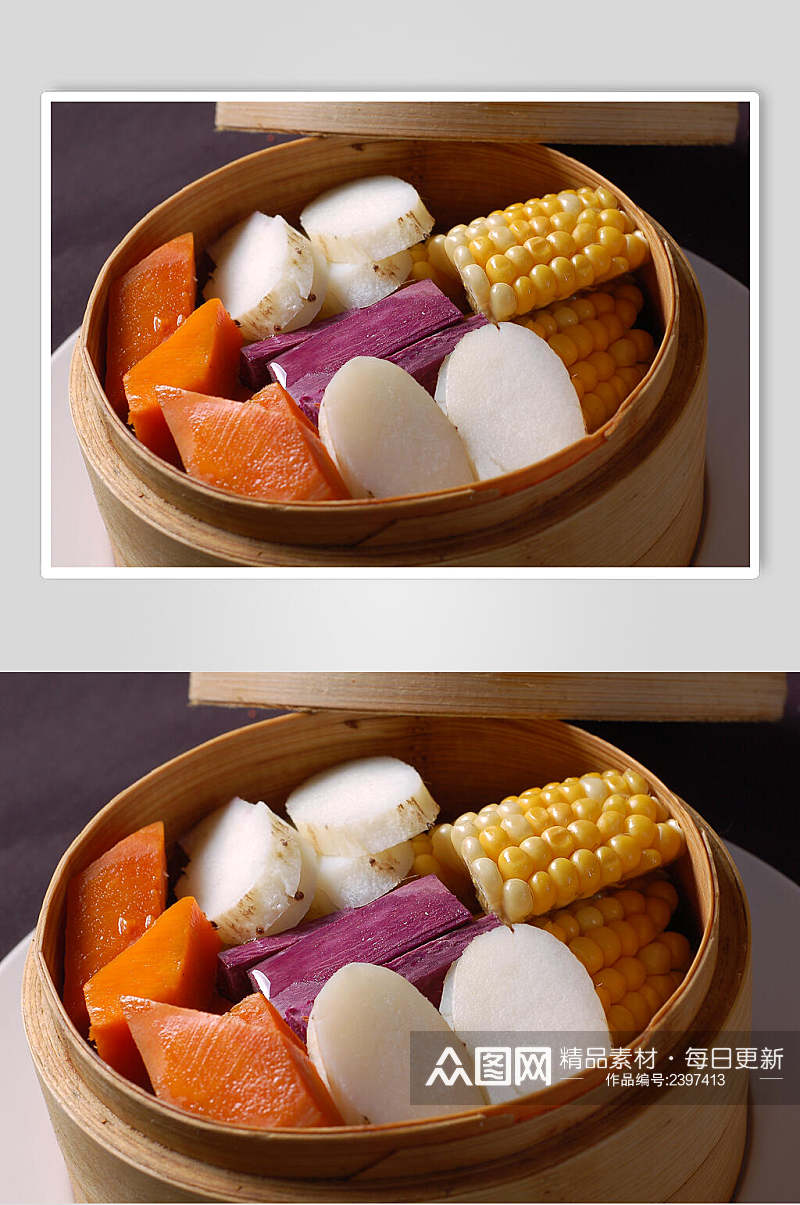 热菜品味三蒸食物高清图片素材