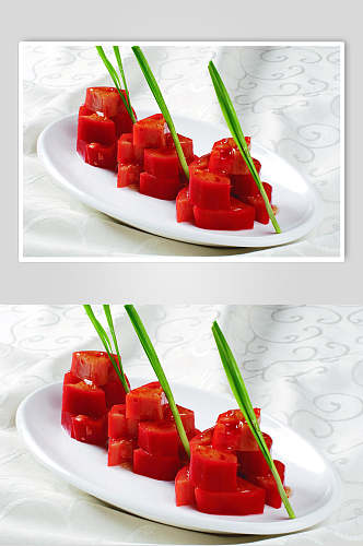 鲜香桂花莲藕食物摄影图片