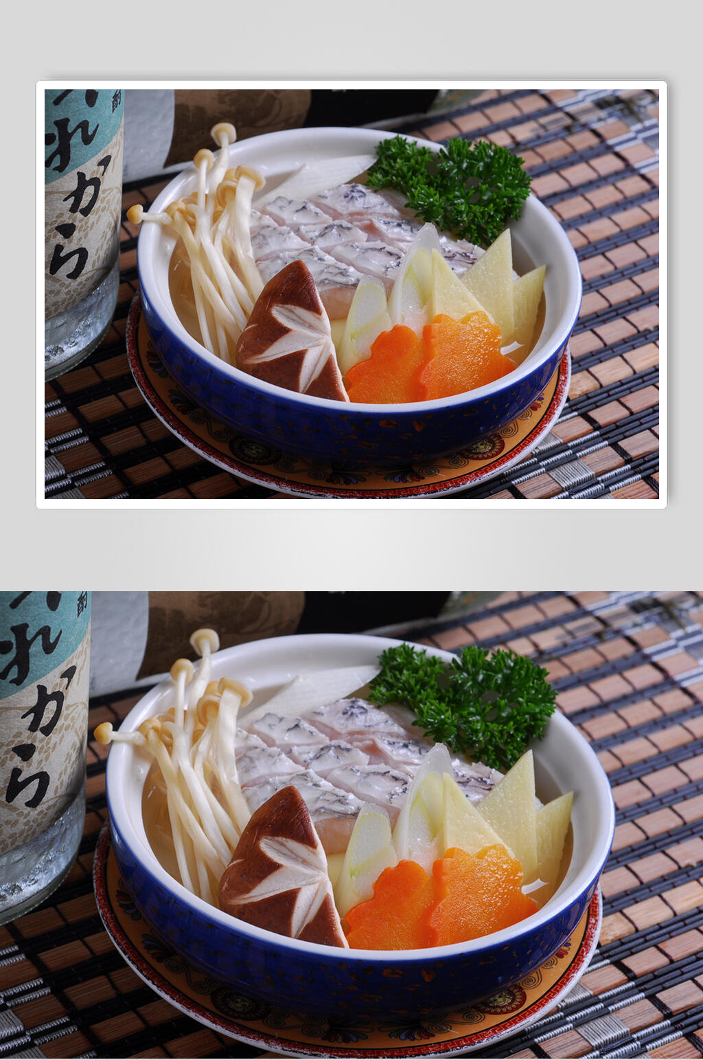 鱼酒蒸食物图片素材