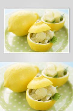 有机柠檬鲜果饮品食品图片