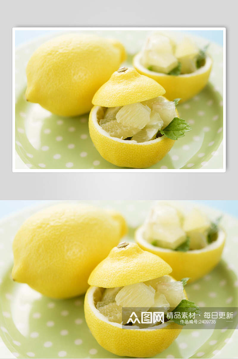 有机柠檬鲜果饮品食品图片素材