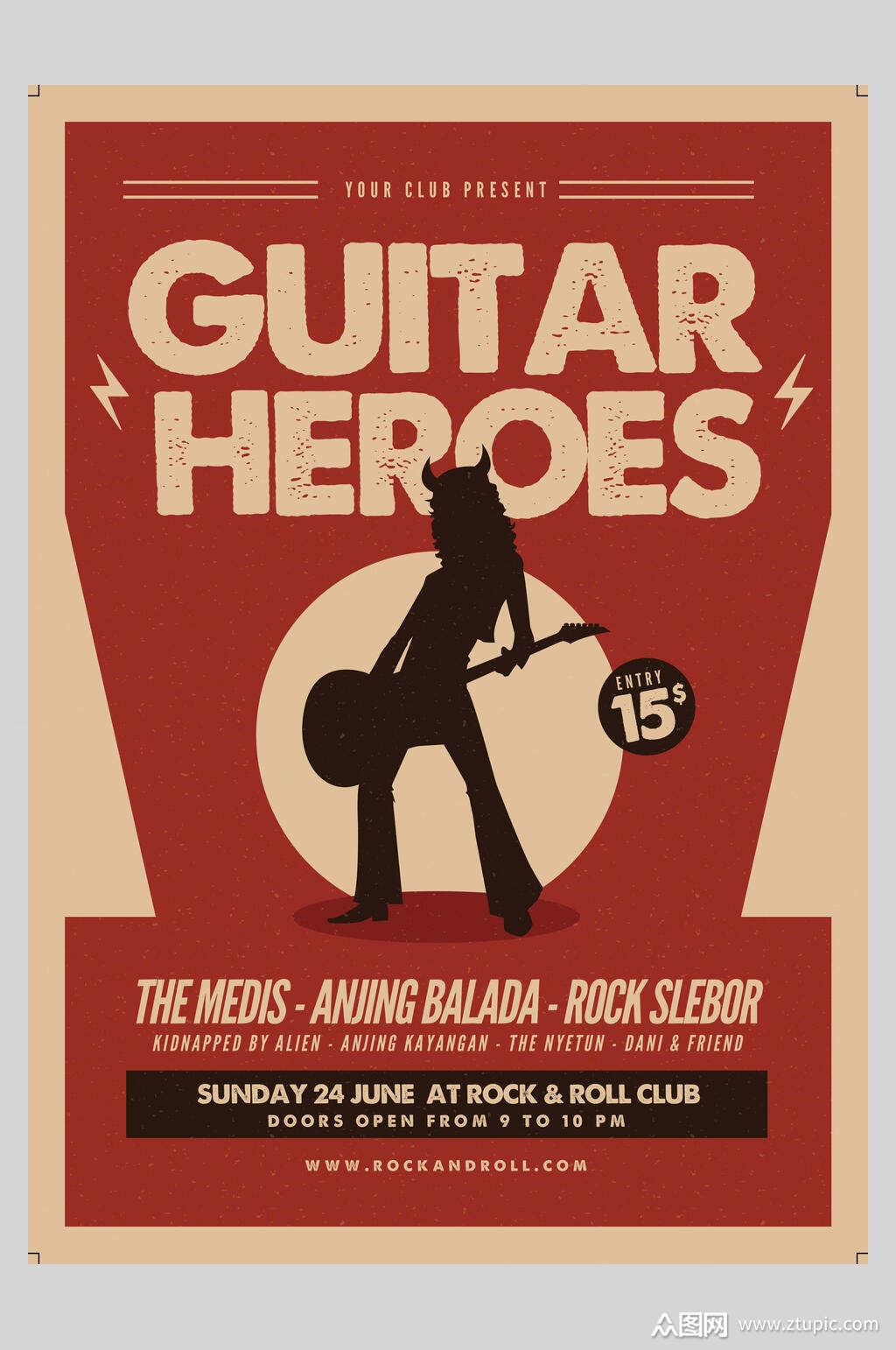 欧美风音乐宣传海报