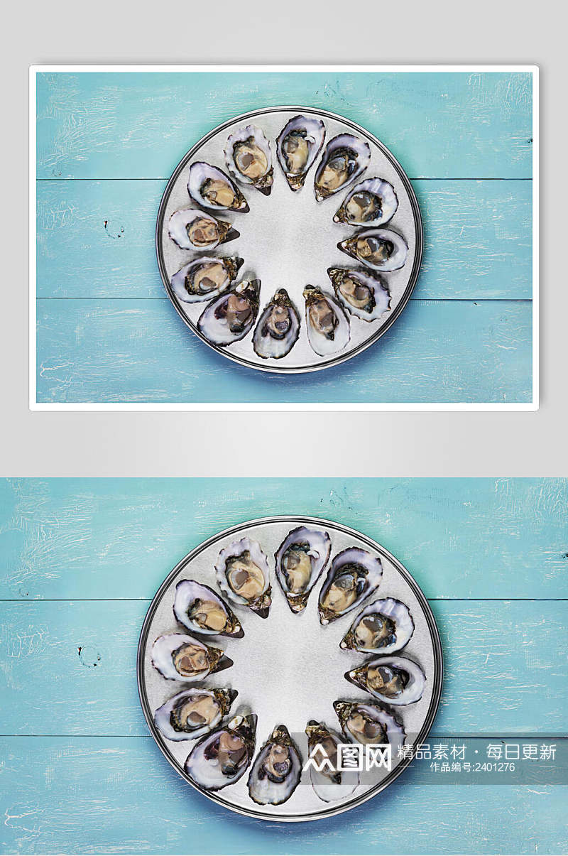 精品餐饮牡蛎蛤蜊生蚝图片素材