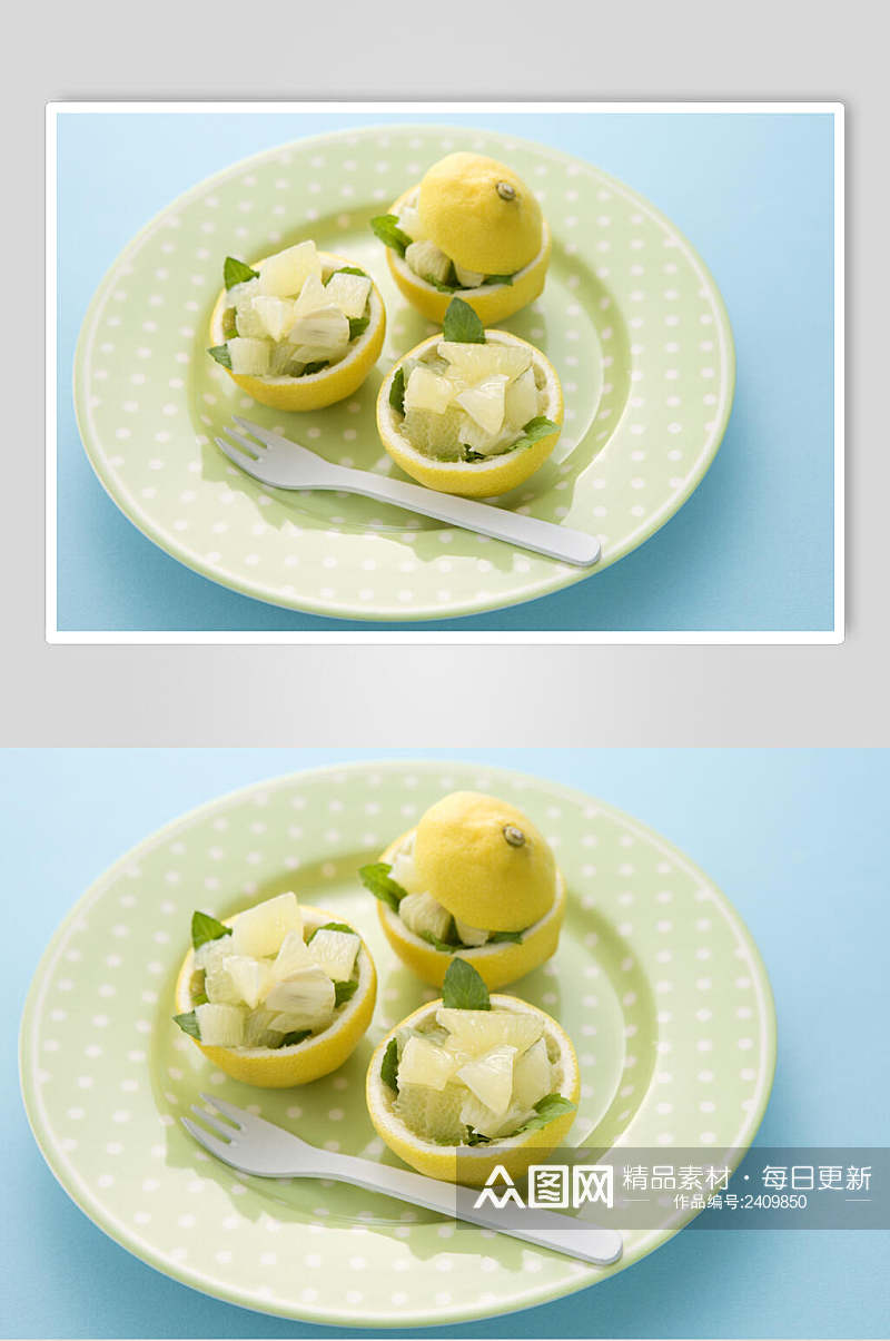 创意有机柠檬鲜果饮品食物图片素材