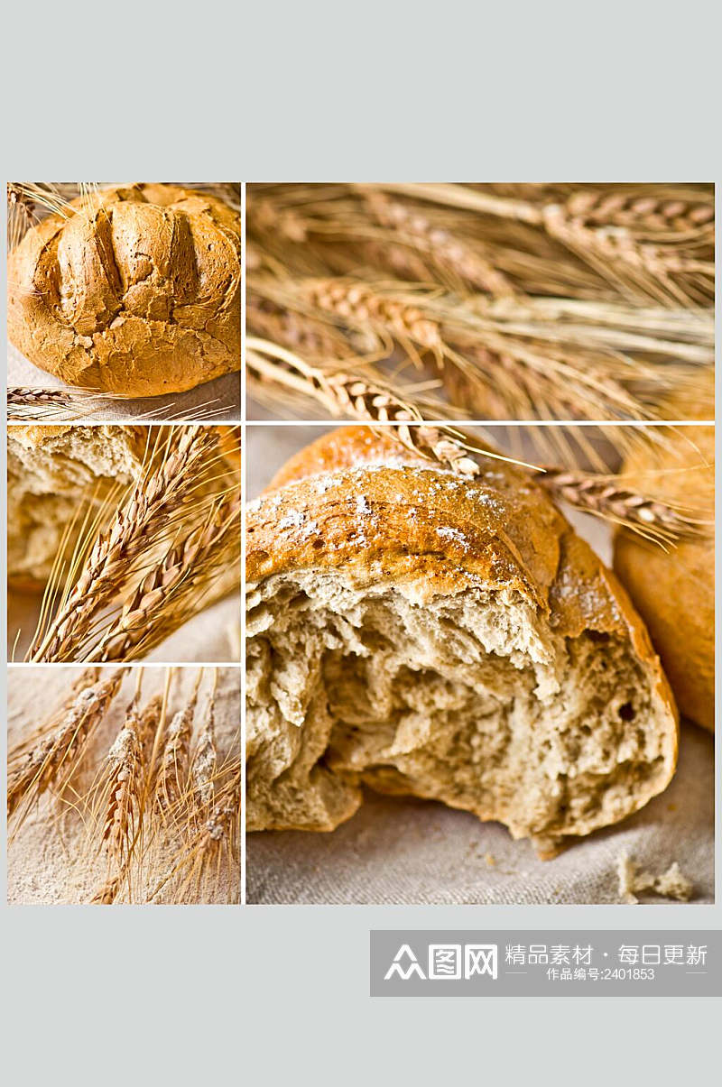 低脂美食烤面包食品图片素材