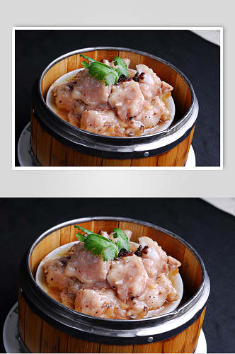 粤点豉汁蒸排骨食物图片