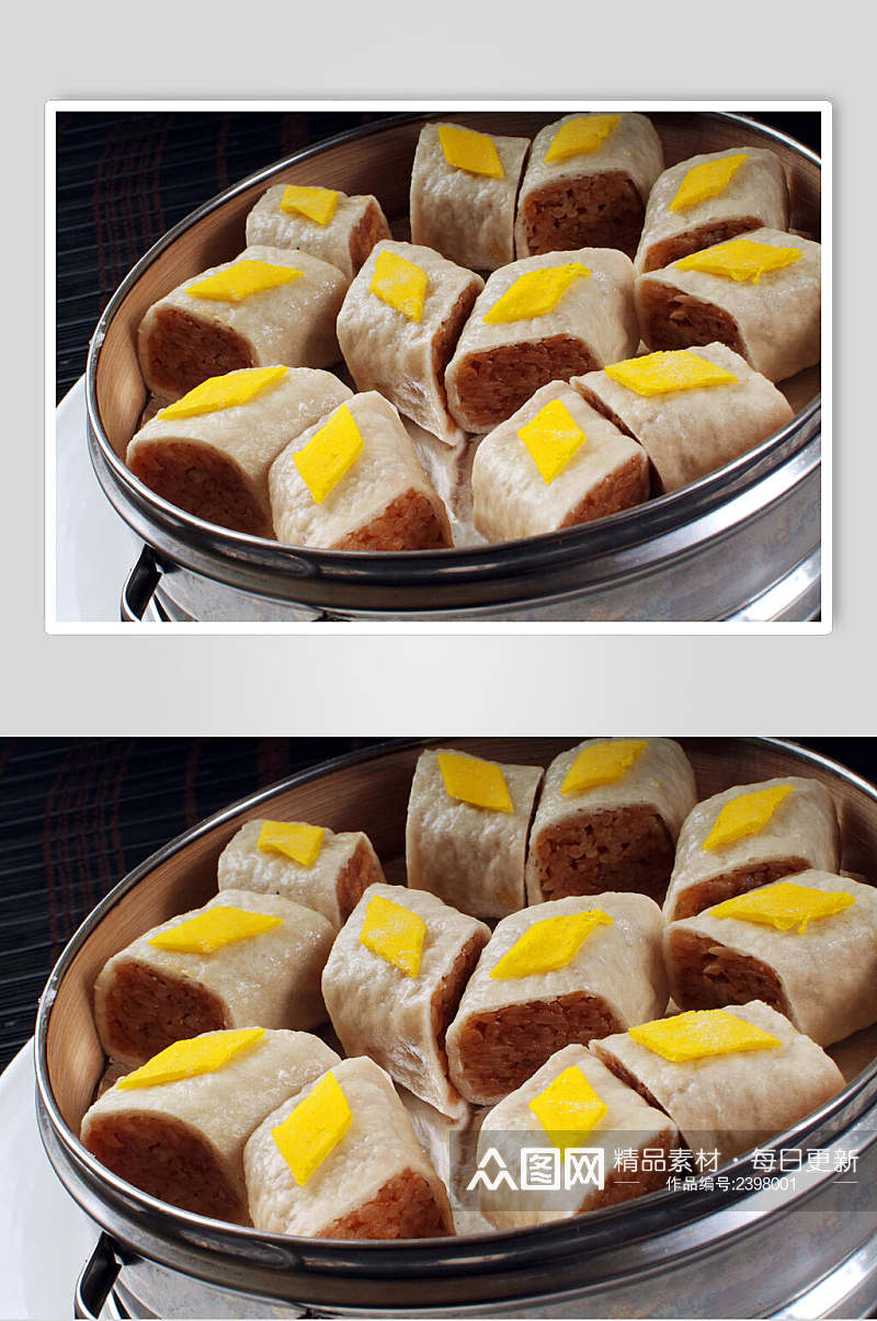 小吃潮式糯米卷食品图片素材