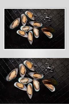 烧烤牡蛎蛤蜊生蚝图片食品