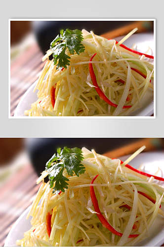 仔姜芹菜丝食物摄影图片