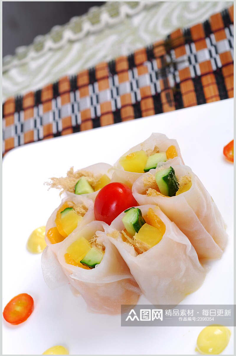 一品小菜越南水果卷食品摄影图片素材