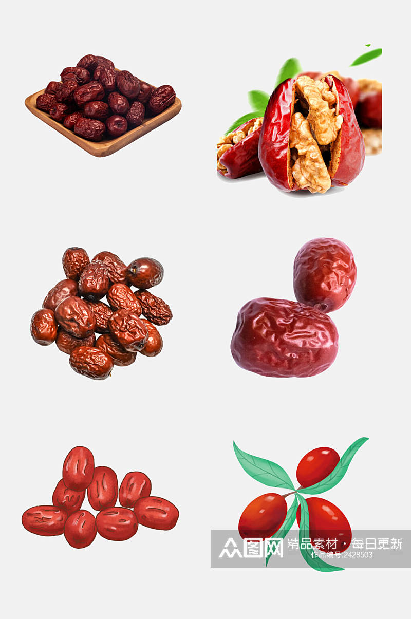 精品新鲜红枣免抠素材素材