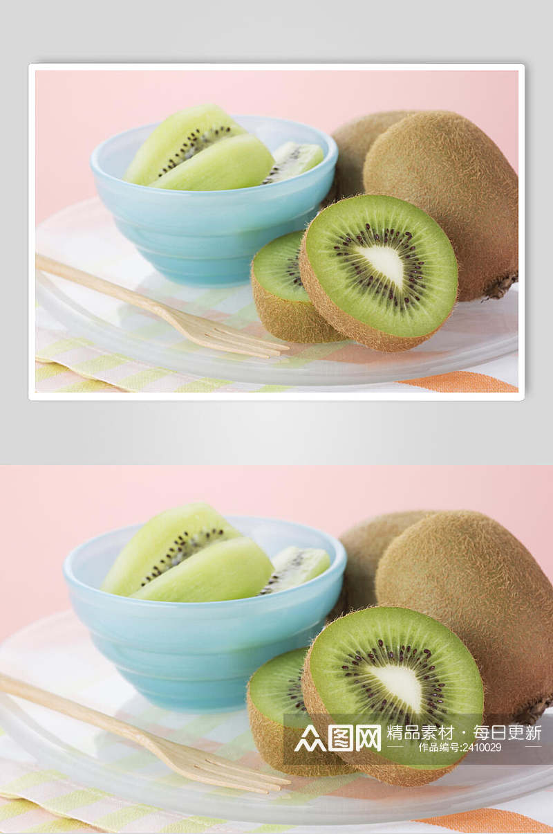 夏日猕猴桃鲜果饮品食物图片素材
