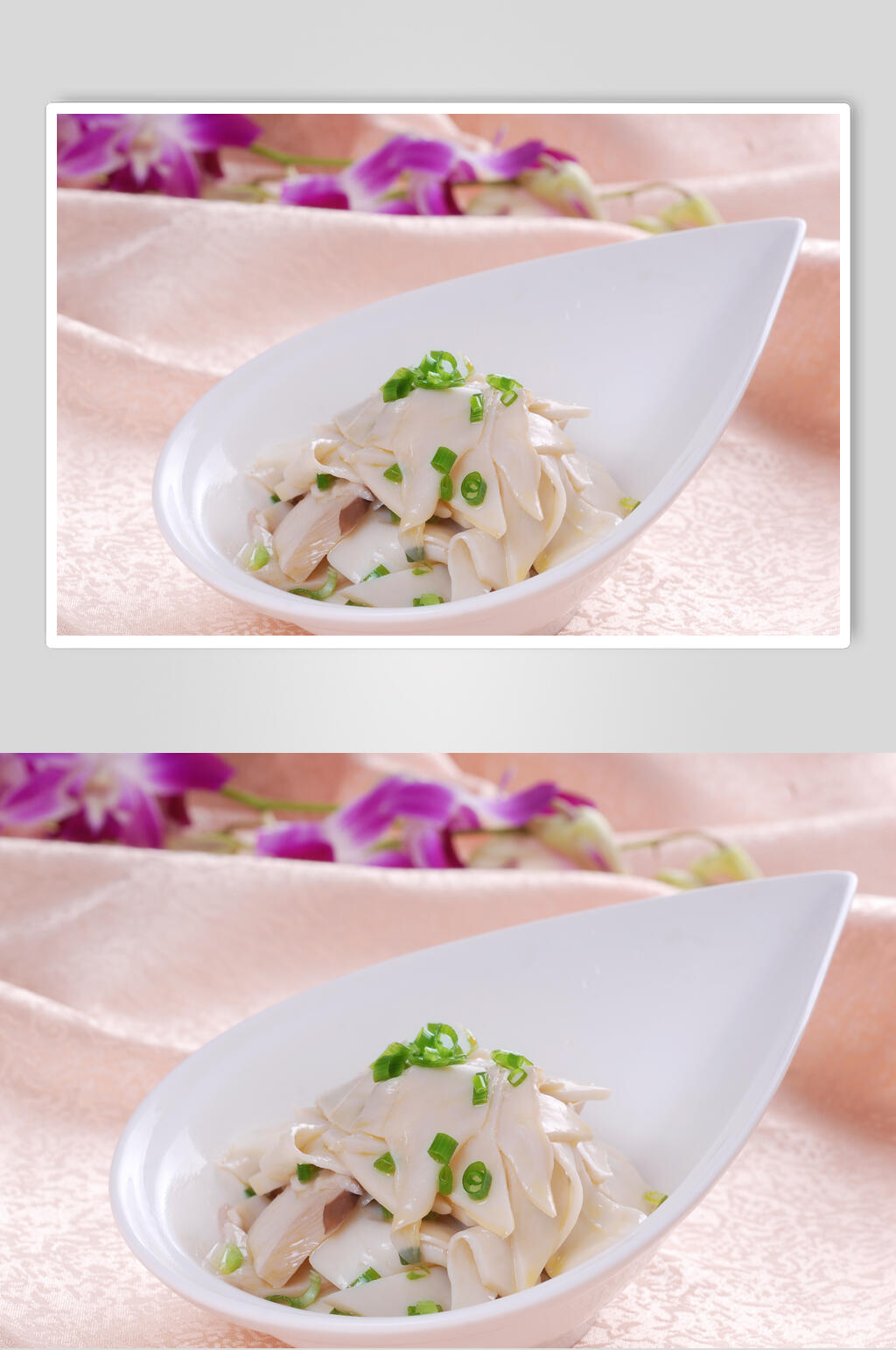 葱油杏鲍菇食物图片素材