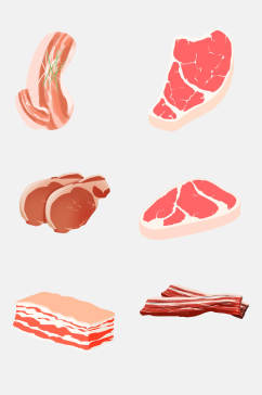 猪扒猪肉免抠元素