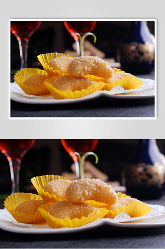 小吃酥皮奶黄角食品高清图片