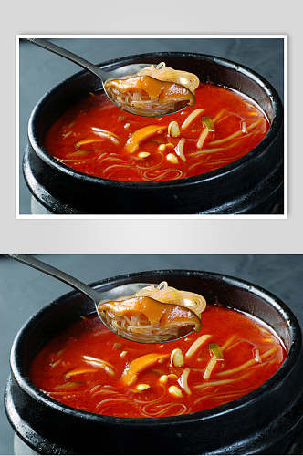 汤菜辣牛肉粉丝汤食品图片