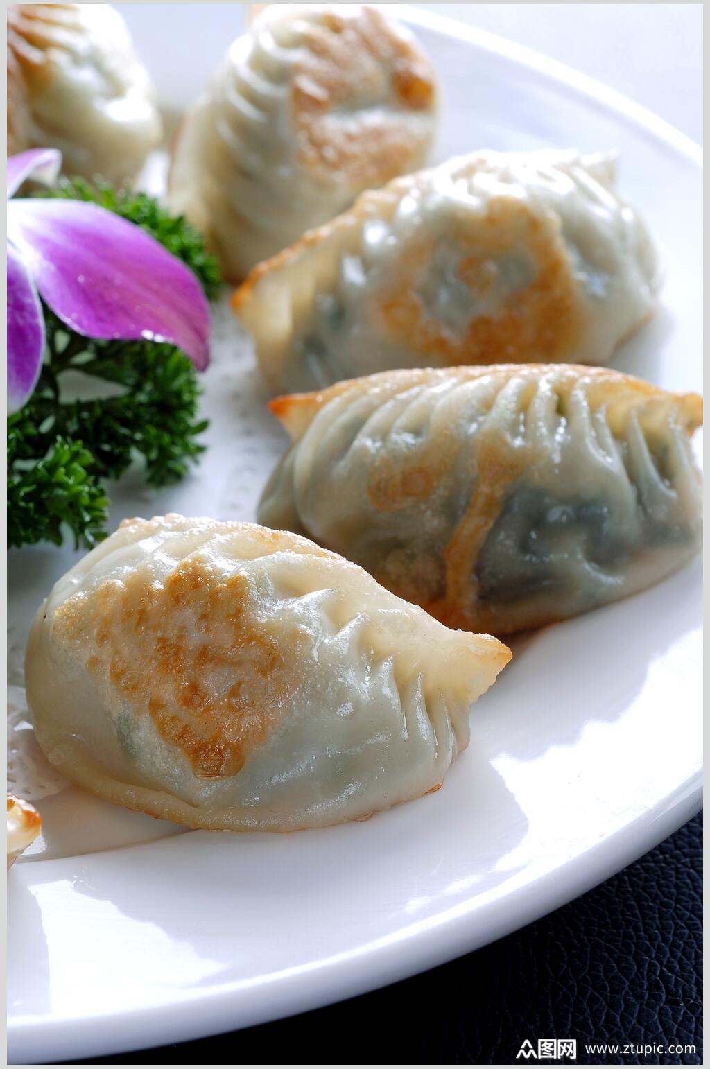 美味小吃煎饺食物图片素材