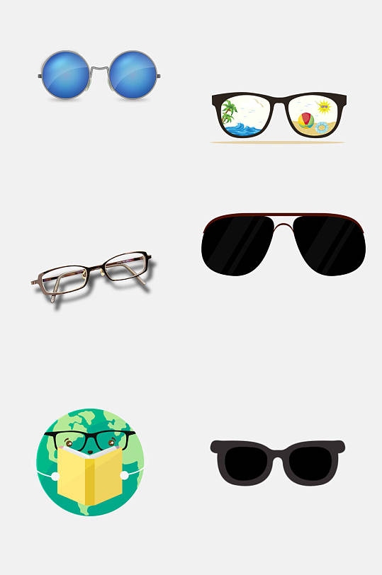 炫酷眼镜免抠素材