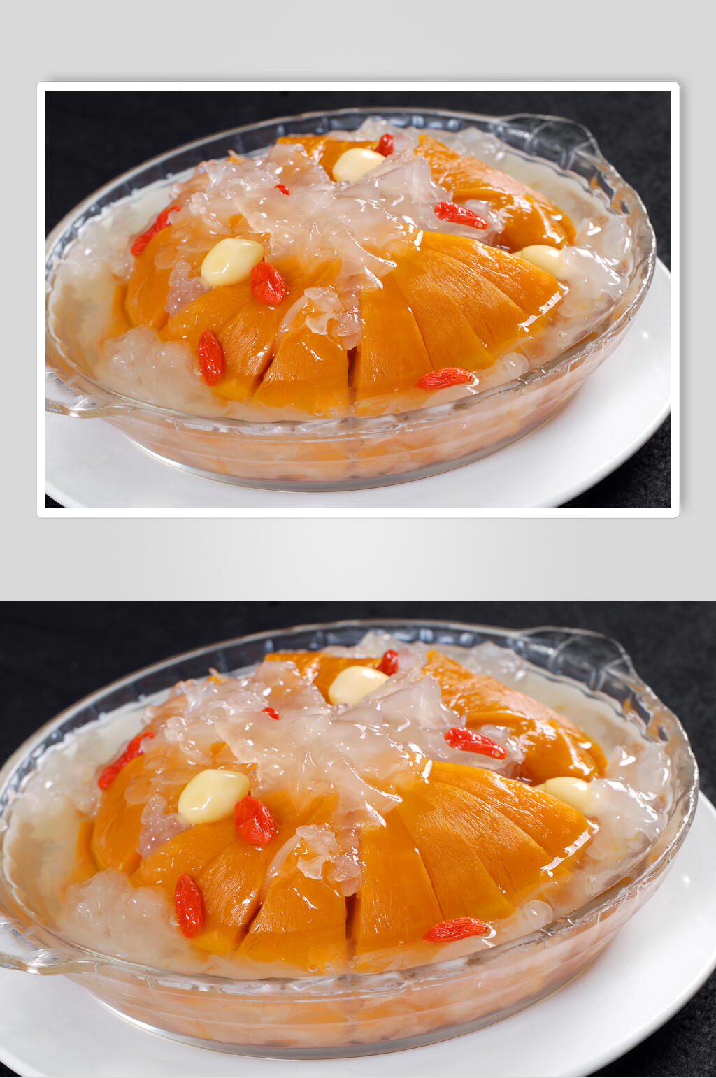 蒸菜白果扣南瓜食物高清图片素材