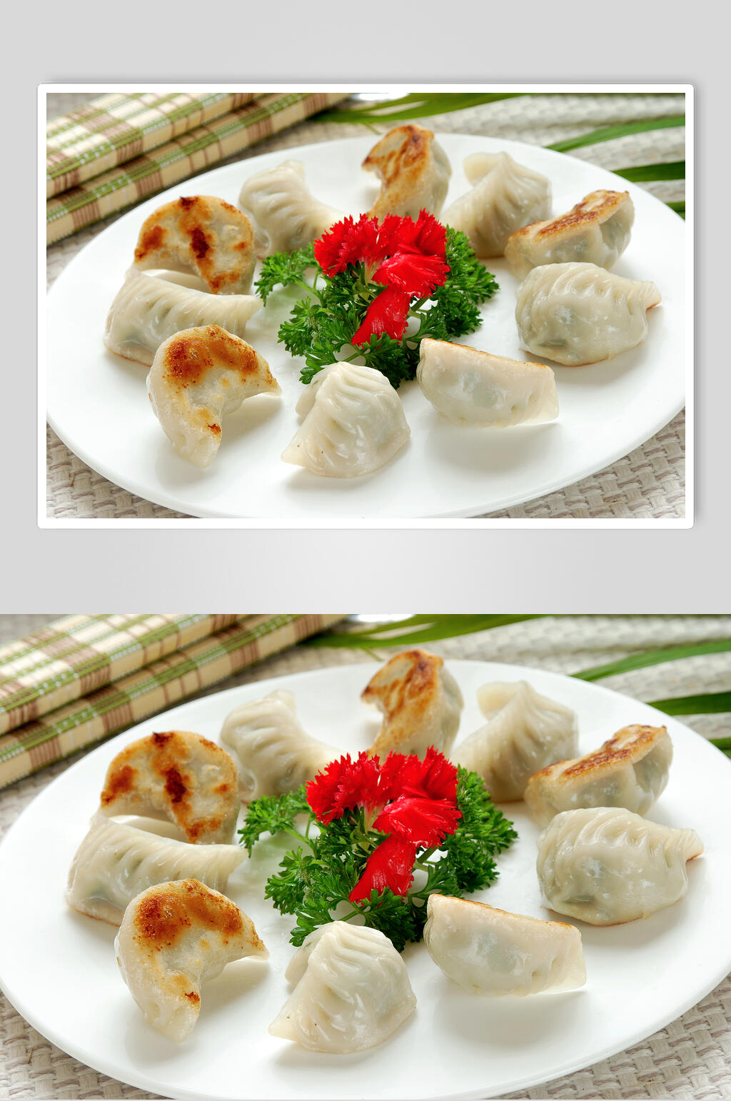 三鲜煎饺食物高清图片素材