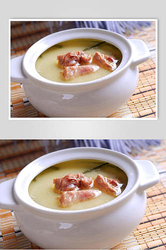 汤菜带丝排骨汤食物高清图片