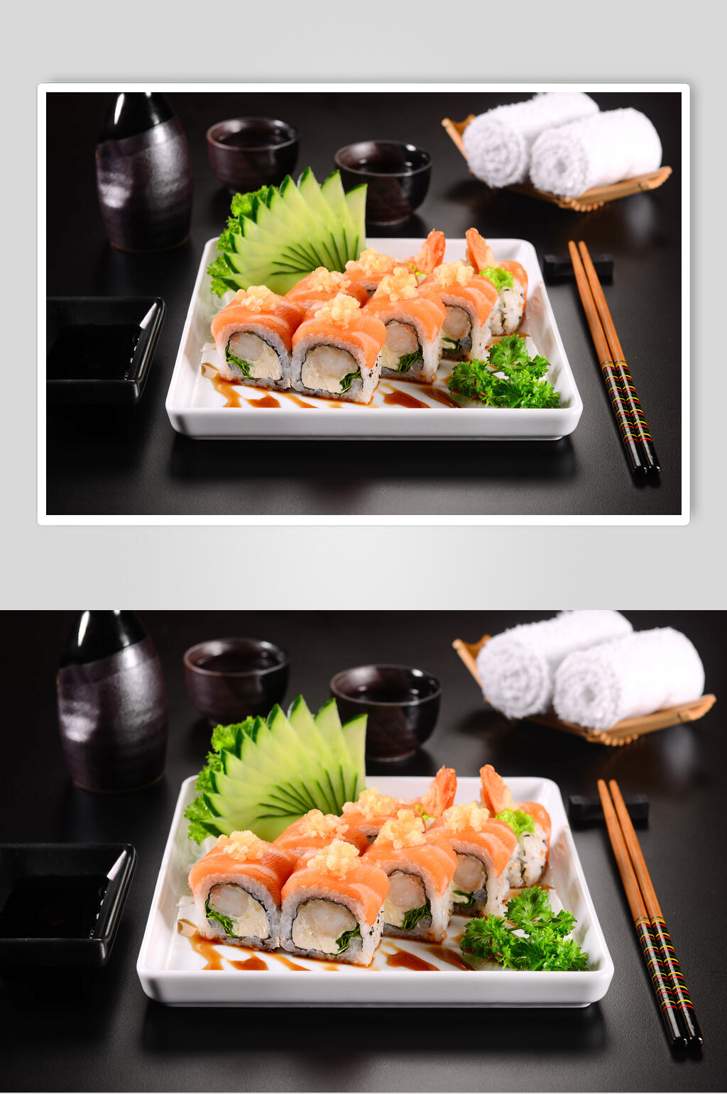 精品海鲜寿司日韩料理食物图片素材