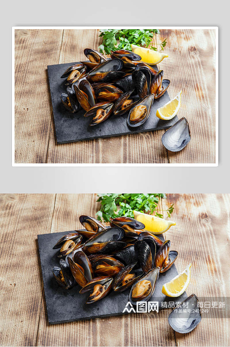 精品海鲜牡蛎蛤蜊生蚝图片素材