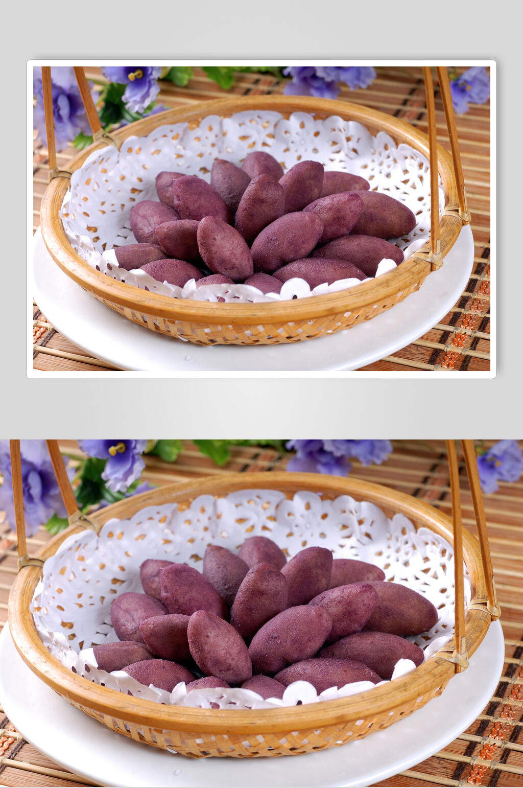 小吃紫薯果食品摄影图片素材