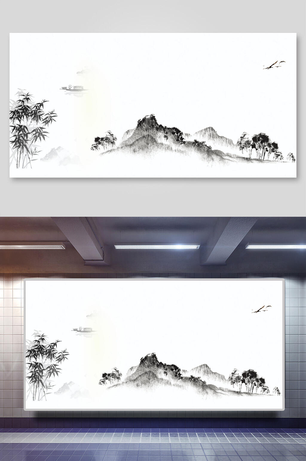 水墨国风展板背景展板素材