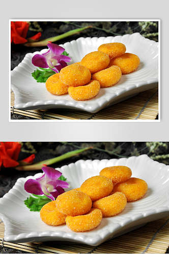 鲜香南瓜饼食物高清图片